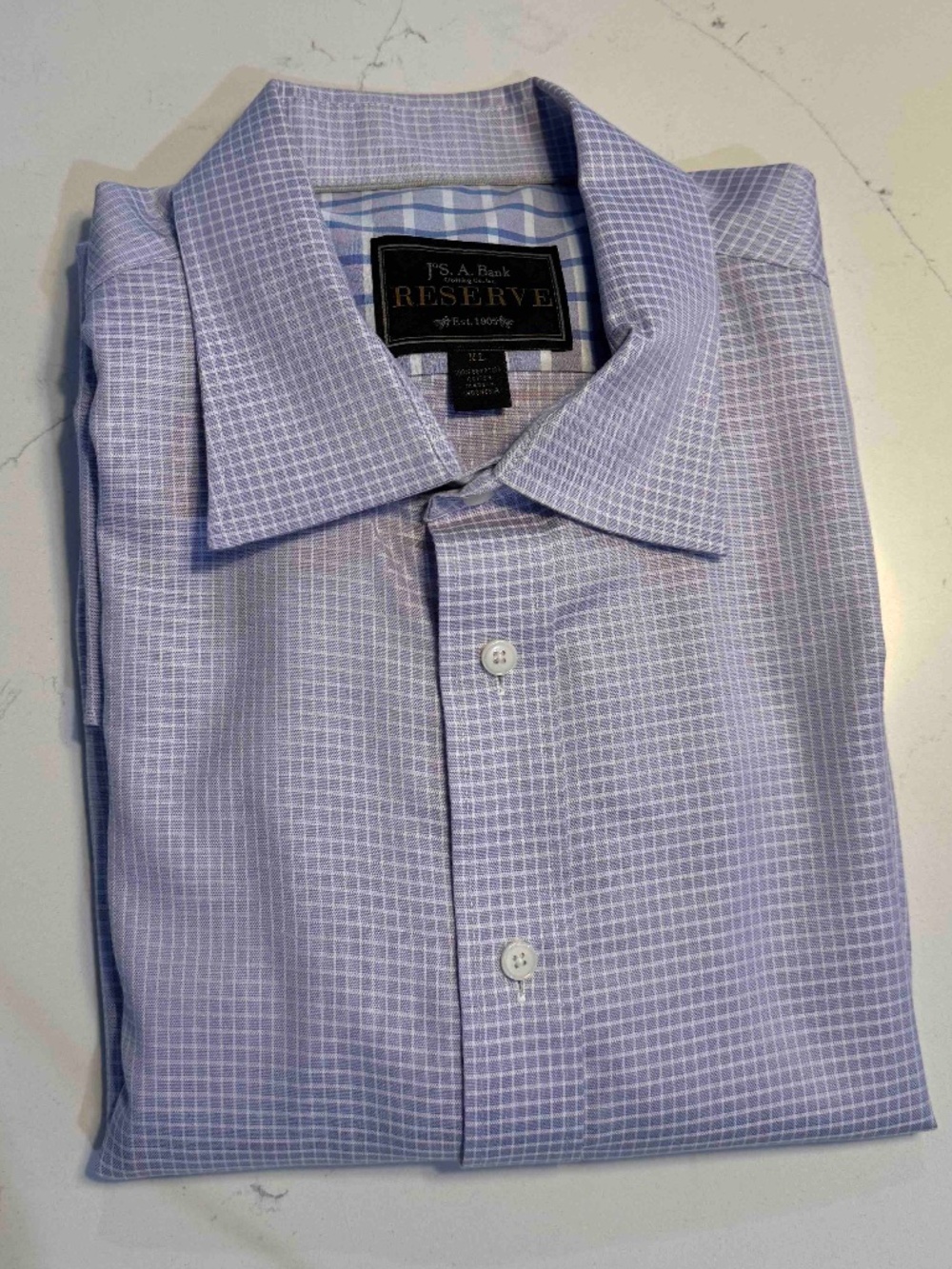 Jos. A Bank Reserve Plaid Button Down LS Shirt Size XL